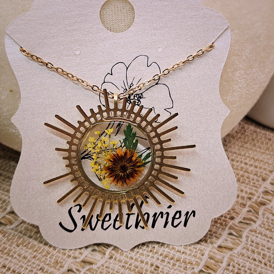 Sunburst Botanical Pendant