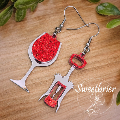 Sip & Sparkle Wine Lover Earrings