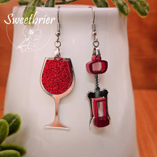 Sip & Sparkle Wine Lover Earrings