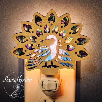 Jeweled Peacock Nightlight