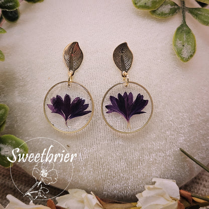 Purple Blossom Whisper Earrings