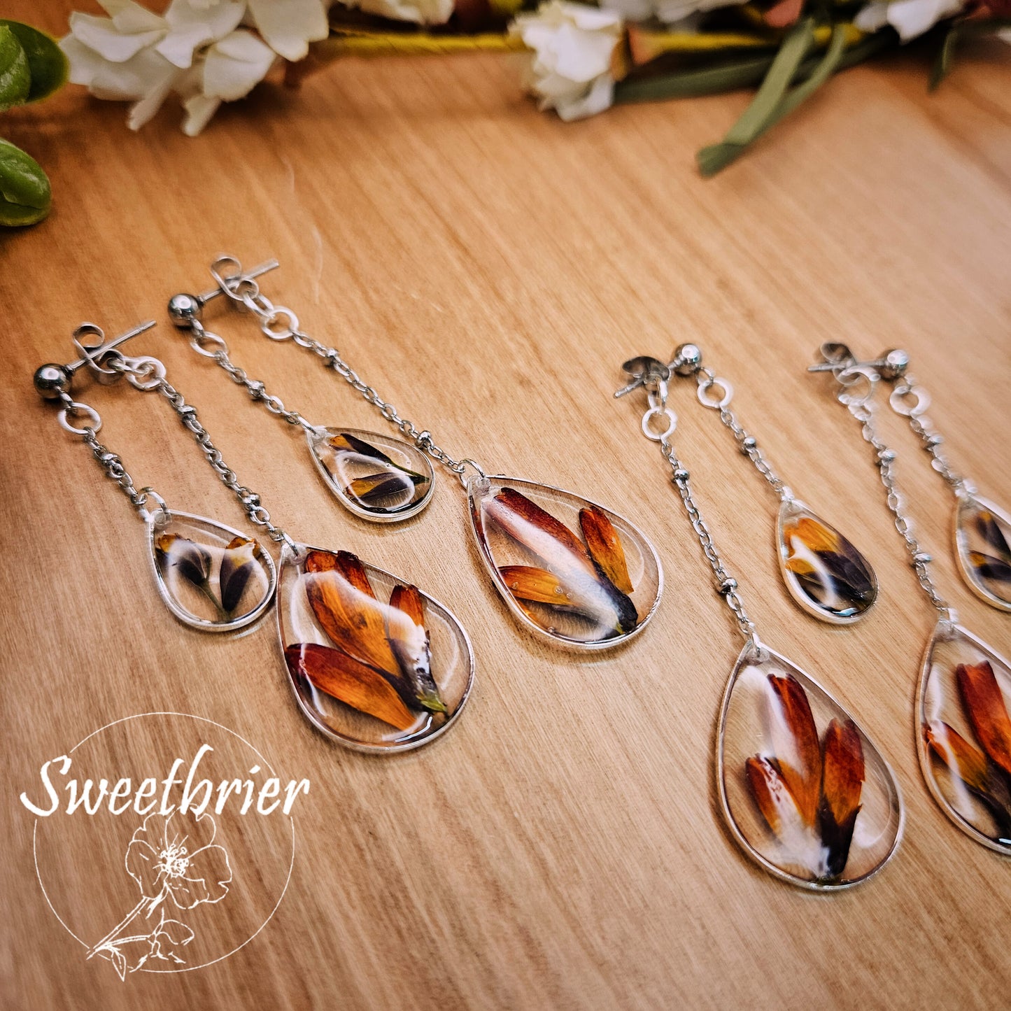 Ember Petal Jacket Earrings