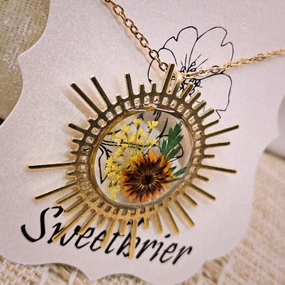 Sunburst Botanical Pendant