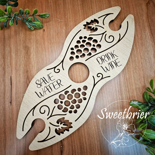 Save Water Drink Wine Glass Caddy