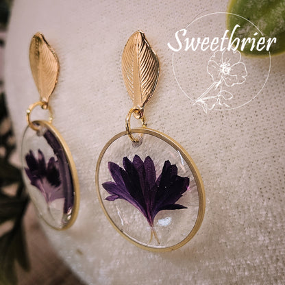 Purple Blossom Whisper Earrings